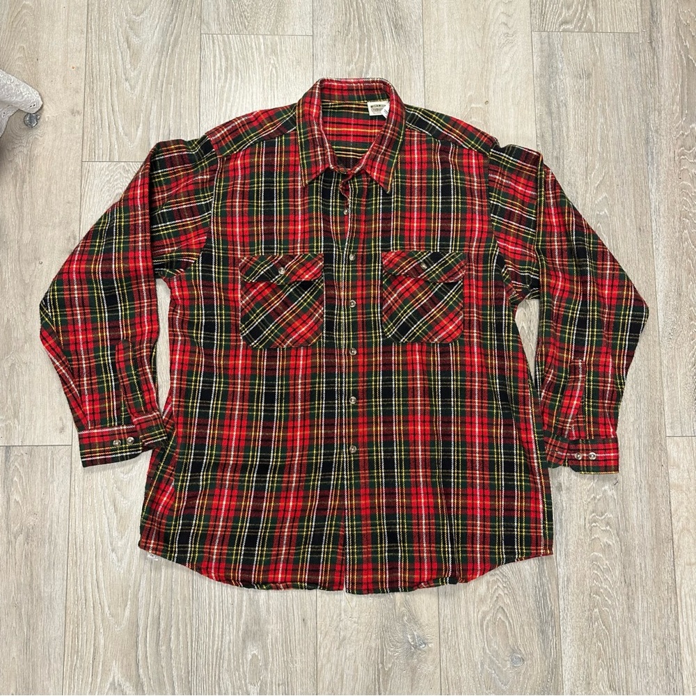 Five Brother Red Plaid Flannel Shirt